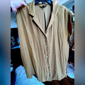 Bronze Silk Banana Republic Blouse